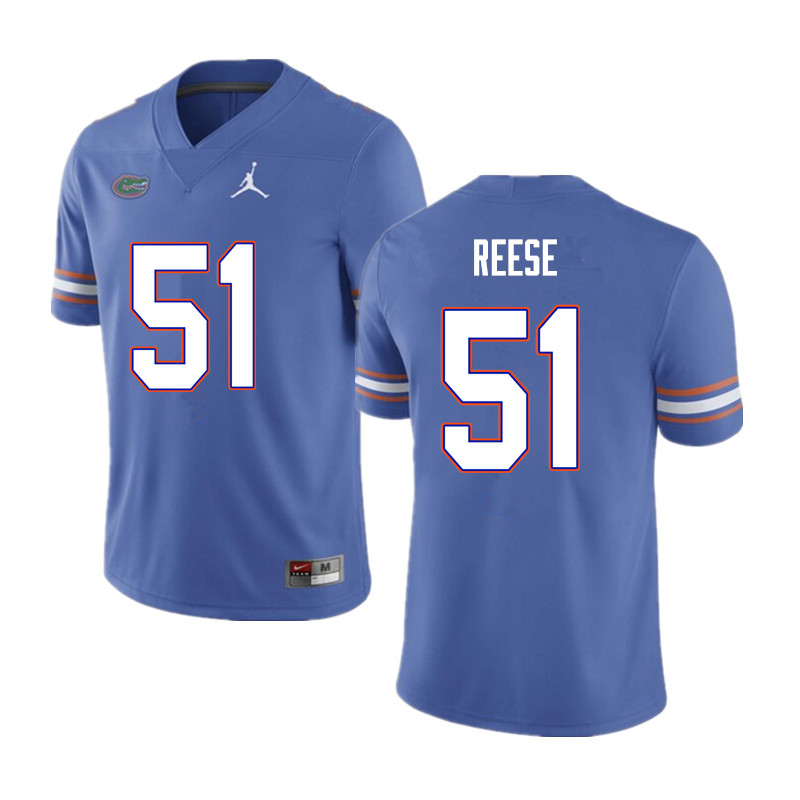 Men #51 Stewart Reese Florida Gators College Football Jerseys Sale-Blue